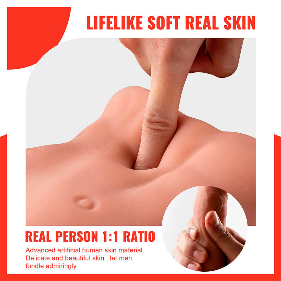 XISE - BERTLETT DILDO ASS REALISTIC DILDO AND ANUS MASTURBATOR FRONT POSITION WITH THRUSTING 18 CM