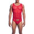 MOB - RED TRANSPARENT BODYSHEER SIZE L/XL