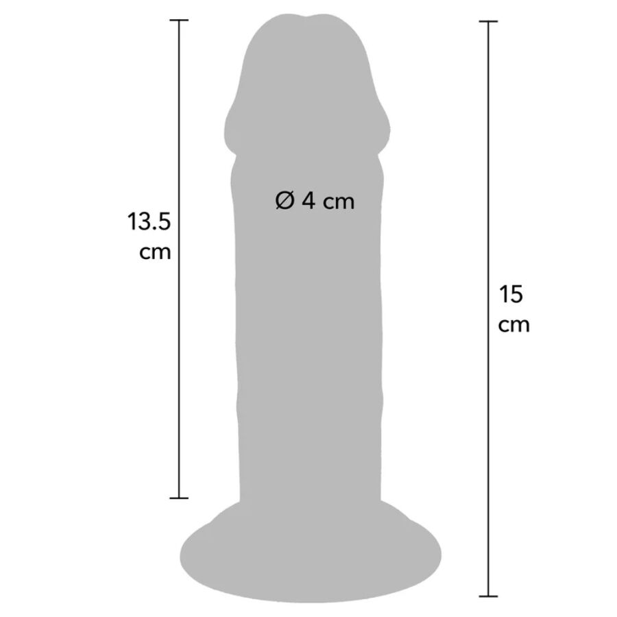 GET REAL - DELUXE THICK DOUBLE-DENSITY TPE DONG 15 CM